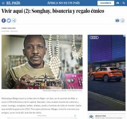 El País | Reportaje fotográfico documental Songhay, bisutería y regalo realizado por el fotógrafo Demian Ortiz y Chema Caballero