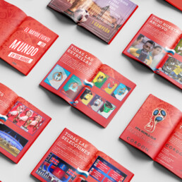 Diseño gráfico de dossier de ventas de fotografías y vídeos del Mundial de Rusia 2018 a distintos periódicos, revistas y medios especializados.